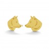Wolf-Ohrstecker, Ohrringteile, Silberschmuck, LK-0904 KLS - 0,50