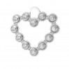 Herz-Anhänger, Swarovski Perlen 4mm, Silberschmuck, ODL-00789 24x24,5 mm (5818 MM 4) 
