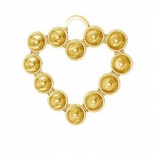Heart Pendant, Swarovski Pearls 4mm, Silver Jewelry, ODL-00789 24x24,5 mm (5818 MM 4) 