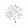 Tree of Life Pendant, Jewelry Findings, ODL-00787 18,5x20,5 mm 