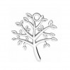 Tree of Life Pendant, Jewelry Findings, ODL-00787 18,5x20,5 mm 