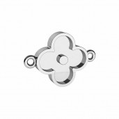 Flower Pendant, Resin Jewelry, Silver Jewelry, CON 2 ODL-00779 10,5x14,1 mm 