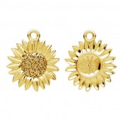 Sunflower Pendant, Jewelry Findings, ODL-01389 15x17,5 mm