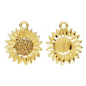 Sonneblume-Anh&auml;nger, Silberschmuck, ODL-01389 15x17,5 mm