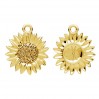 Sonneblume-Anhänger, Silberschmuck, ODL-01389 15x17,5 mm