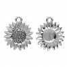 Sonneblume-Anhänger, Silberschmuck, ODL-01389 15x17,5 mm