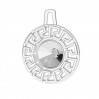 Altgriechischer-Anhänger, Swarovski Rivoli 6mm, Silberschmuck, ODL-00838 14x17,5 mm (1122 SS 29)