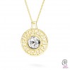 Altgriechischer-Anhänger, Swarovski Rivoli 6mm, Silberschmuck, ODL-00838 14x17,5 mm (1122 SS 29)
