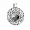 Altgriechischer-Anhänger, Swarovski Rivoli 6mm, Silberschmuck, ODL-00838 14x17,5 mm (1122 SS 29)