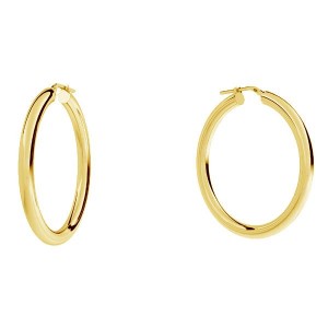 Hoop Earrings, 5cm, Earring Findings, KL-440 4x40 mm Hoop Earrings, 5cm, Earring Findings, KL-440 4x40 mm