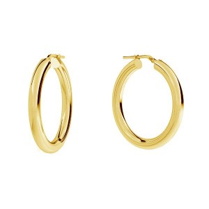 Hoop Earrings, 4cm, Earring Findings, KL-430 4x30 mm Hoop Earrings, 4cm, Earring Findings, KL-430 4x30 mm