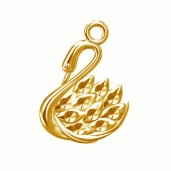 Schwan-Anhänger, Silberschmuck, CHARM 0142 11x15,2 mm 