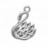 Schwan-Anhänger, Silberschmuck, CHARM 0142 11x15,2 mm 