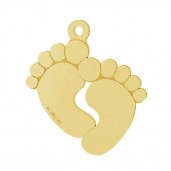 14K Gold AU 585, Baby Feet Pendant, Gold Jewelry, LKZ14K-50019 - 0,30 16x19 mm