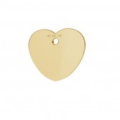 14K Gold AU 585, Heart Pendant, Jewelry Findings, LKZ-00023 - 0,30 mm