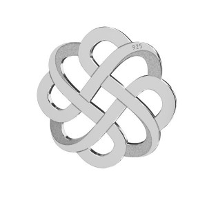 Riipus, hopeakorut, koruosat, LKM-2212 - 05 15,9x15,9 mm