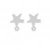 Star Earring Posts with Eyelet, Jewelry Findings, KLS LKM-2612 - 0,50 9x10,3 mm