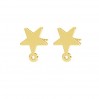 Star Earring Posts with Eyelet, Jewelry Findings, KLS LKM-2612 - 0,50 9x10,3 mm