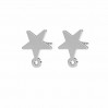 Star Earring Posts with Eyelet, Jewelry Findings, KLS LKM-2612 - 0,50 9x10,3 mm
