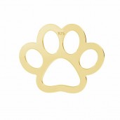 Dogs Paw Pendant, Animal Paw, Silver Jewelry, LKM-2968-05 12,7x15,8 mm