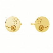 Dandelion Earrings, Jewelry Findings, Earring Findings, KLS LKM-2989 - 0,50 8x8 mm (L+P) 