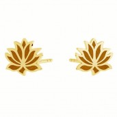Lotus Flower Earrings, Jewelry Findings, Earring Findings, KLS LKM-3002 - 0,50 9x9 mm