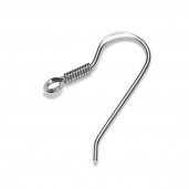 Ear Wire, Jewelry Findings, Earrings, BO 69 0,7x18,2 mm