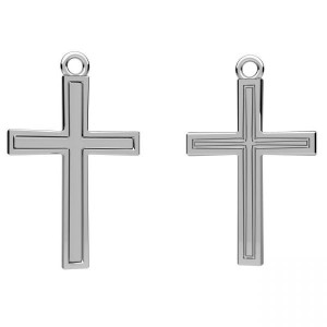 Kreuz-Anhänger, Silberschmuck, Schmuckteile, Kruzifix, CON-1 ODL-01359 16,1x26,4 mm