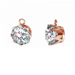 Pendant with 12mm Zirconia, Silver Jewelry, CON 1 ZIRCON ROUND 13,5x16,8 mm 