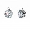 Anhänger mit 12mm Zirkonia, Silberschmuck, Schmuckteile, CON 1 ZIRCON ROUND 13,5x16,8 mm 