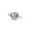 Anhänger mit 9mm Zirkonia, Verbinder, Silberschmuck, Schmuckteile, 9MM ROUND ZIRCON CON 2