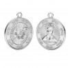 Münzanhänger, Frida Kahlo, Silberschmuck, Schmuckteile, ODL-00734 20x23 mm
