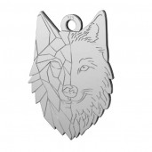Wolf Pendant, Silver Jewelry, LKM-2223 - 0,50 14x20 mm