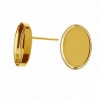 Oval Ohrstecker, Giessharzschmuck, Ohringteile, KLSG FMG 10x14 mm