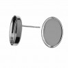 Oval Ohrstecker, Giessharzschmuck, Ohringteile, KLSG FMG 10x14 mm