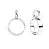 Pendant Base, Silver Jewelry, EL 6,3x2 mm