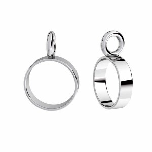 Pendant Base, Silver Jewelry, EL 6,3x2 mm
