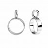 Pendant Base, Silver Jewelry, EL 6,3x2 mm