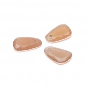 FLAT TEARDROP Pendant, Peach Moonstone 16 MM, Semi-Precious Stone