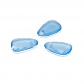 FLAT TEARDROP, Blue Onyx 16 MM, Semi-Precious Stone