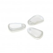 FLAT TEARDROP, White Moonstone 16 MM, Semi-Precious Stone