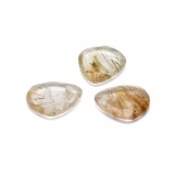 TEARDROP, Gold Rutile 16 MM, Semi-Precious Stone