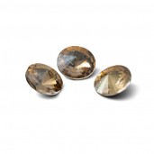 Round crystal 10mm, RIVOLI 10 MM IRIDESCENT GOLD, GAVBARI 