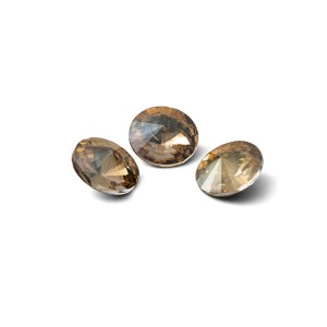 Round Crystal 8mm, RIVOLI 8 MM IRIDESCENT GOLD, GAVBARI 