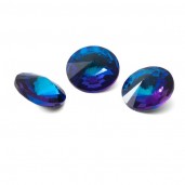 Round Crystal 12mm, RIVOLI 12 MM SHIMMER BLUE, GAVBARI 