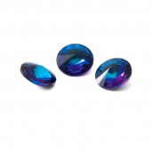 Round crystal 10mm, RIVOLI 10 MM SHIMMER BLUE, GAVBARI 