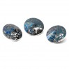 Round Crystal 12mm, RIVOLI 12 MM METALIC BLUE PATINA, GAVBARI 
