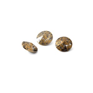 Round Crystal 6mm, RIVOLI 6 MM GOLDEN PATINA, GAVBARI 