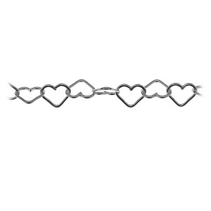 Hearts Chain, Bulk Chains, Silver Chains, SRC 045 Hearts Chain, Bulk Chains, Silver Chains, SRC 045