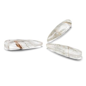ICICLE Pendant Gold Rutile 30 MM, puolijalokivi